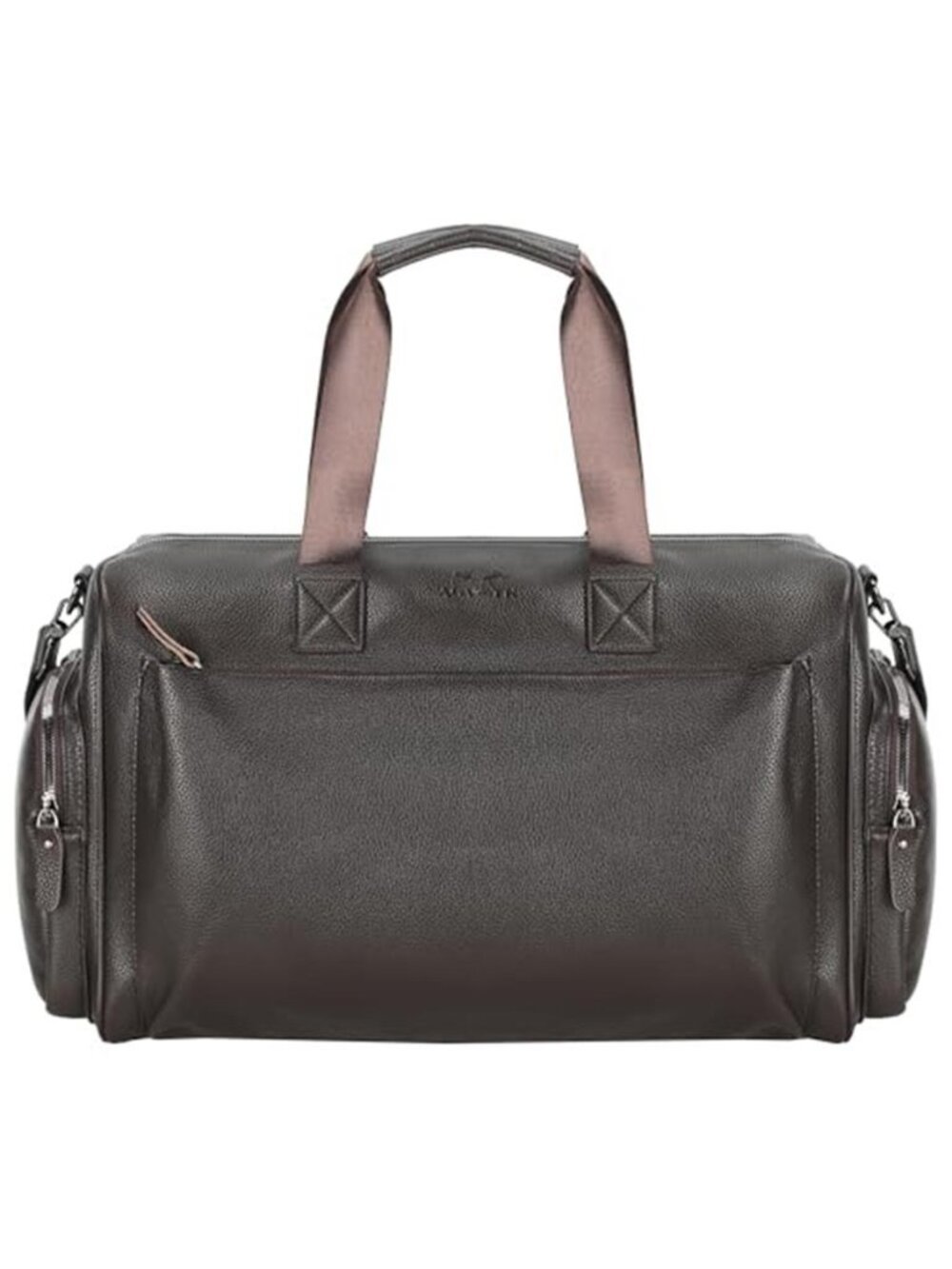 Unisex Vegan Leather Duffel Bag Carry On Bag with Adjustable Shoulder Strap